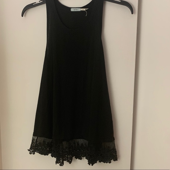 Kimchi Blue Black Tank Top With Lace Trim - Picture 5 of 7